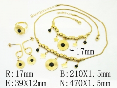 HY Wholesale Jewelry 316L Stainless Steel Earrings Necklace Jewelry Set-HY50S0393JAA