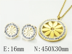 HY Wholesale Jewelry 316L Stainless Steel Earrings Necklace Jewelry Set-HY02S2883HQQ