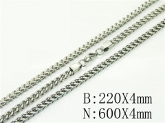 HY Wholesale Stainless Steel 316L Necklaces Bracelets Sets-HY40S0540HLL