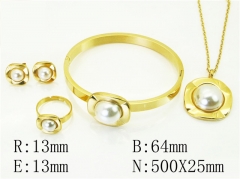 HY Wholesale Jewelry 316L Stainless Steel Earrings Necklace Jewelry Set-HY50S0333JRT