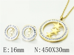 HY Wholesale Jewelry 316L Stainless Steel Earrings Necklace Jewelry Set-HY02S2889HGG