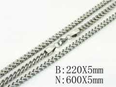 HY Wholesale Stainless Steel 316L Necklaces Bracelets Sets-HY40S0542HPL