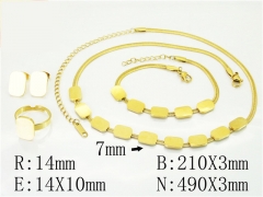 HY Wholesale Jewelry 316L Stainless Steel Earrings Necklace Jewelry Set-HY50S0278JUU