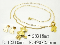 HY Wholesale Jewelry 316L Stainless Steel Earrings Necklace Jewelry Set-HY02S2895HMX