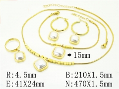 HY Wholesale Jewelry 316L Stainless Steel Earrings Necklace Jewelry Set-HY50S0322JDC