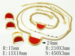 HY Wholesale Jewelry 316L Stainless Steel Earrings Necklace Jewelry Set-HY50S0319JQW