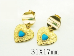 HY Wholesale Earrings 316L Stainless Steel Popular Jewelry Earrings-HY92E0148HKC