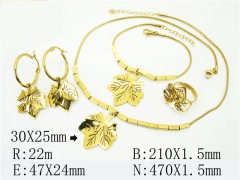 HY Wholesale Jewelry 316L Stainless Steel Earrings Necklace Jewelry Set-HY50S0391JSD