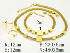HY Wholesale Jewelry 316L Stainless Steel Earrings Necklace Jewelry Set-HY50S0280JTT