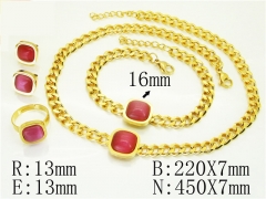 HY Wholesale Jewelry 316L Stainless Steel Earrings Necklace Jewelry Set-HY50S0312JZX