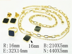 HY Wholesale Jewelry 316L Stainless Steel Earrings Necklace Jewelry Set-HY50S0273JAA