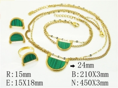 HY Wholesale Jewelry 316L Stainless Steel Earrings Necklace Jewelry Set-HY50S0320JAZ