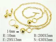 HY Wholesale Jewelry 316L Stainless Steel Earrings Necklace Jewelry Set-HY50S0390JER