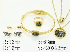 HY Wholesale Jewelry 316L Stainless Steel Earrings Necklace Jewelry Set-HY50S0344JXX