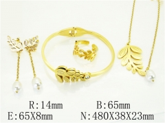 HY Wholesale Jewelry 316L Stainless Steel Earrings Necklace Jewelry Set-HY50S0367JXC