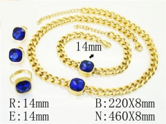 HY Wholesale Jewelry 316L Stainless Steel Earrings Necklace Jewelry Set-HY50S0305JAA