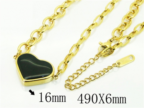 HY Wholesale Necklaces Stainless Steel 316L Jewelry Necklaces-HY80N0695OR