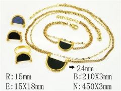 HY Wholesale Jewelry 316L Stainless Steel Earrings Necklace Jewelry Set-HY50S0318JVB