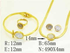 HY Wholesale Jewelry 316L Stainless Steel Earrings Necklace Jewelry Set-HY50S0293JSS