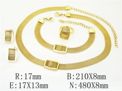 HY Wholesale Jewelry 316L Stainless Steel Earrings Necklace Jewelry Set-HY50S0376JTT