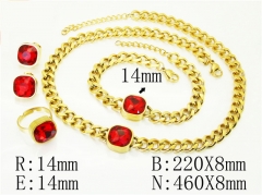 HY Wholesale Jewelry 316L Stainless Steel Earrings Necklace Jewelry Set-HY50S0304JWW