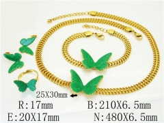 HY Wholesale Jewelry 316L Stainless Steel Earrings Necklace Jewelry Set-HY50S0374JSS