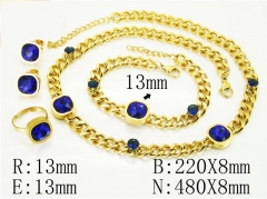 HY Wholesale Jewelry 316L Stainless Steel Earrings Necklace Jewelry Set-HY50S0309JDD