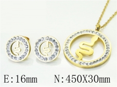 HY Wholesale Jewelry 316L Stainless Steel Earrings Necklace Jewelry Set-HY02S2886HCC