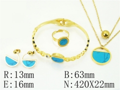 HY Wholesale Jewelry 316L Stainless Steel Earrings Necklace Jewelry Set-HY50S0345JCC