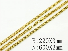 HY Wholesale Stainless Steel 316L Necklaces Bracelets Sets-HY40S0539HOL