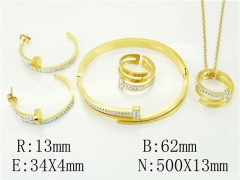 HY Wholesale Jewelry 316L Stainless Steel Earrings Necklace Jewelry Set-HY50S0326JWS