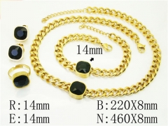 HY Wholesale Jewelry 316L Stainless Steel Earrings Necklace Jewelry Set-HY50S0303JQQ