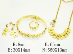 HY Wholesale Jewelry 316L Stainless Steel Earrings Necklace Jewelry Set-HY50S0368JBB