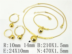 HY Wholesale Jewelry 316L Stainless Steel Earrings Necklace Jewelry Set-HY50S0394JZZ