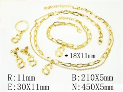 HY Wholesale Jewelry 316L Stainless Steel Earrings Necklace Jewelry Set-HY50S0396JCC