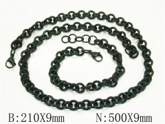 HY Wholesale Stainless Steel 316L Necklaces Bracelets Sets-HY70S0532HOF