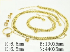 HY Wholesale Jewelry 316L Stainless Steel Earrings Necklace Jewelry Set-HY50S0270JCC