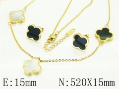HY Wholesale Jewelry 316L Stainless Steel Earrings Necklace Jewelry Set-HY80S0053HKL
