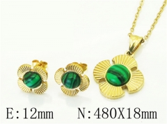 HY Wholesale Jewelry 316L Stainless Steel Earrings Necklace Jewelry Set-HY43S0032NQ
