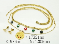 HY Wholesale Jewelry 316L Stainless Steel Earrings Necklace Jewelry Set-HY24S0078HJL