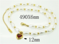 HY Wholesale Necklaces Stainless Steel 316L Jewelry Necklaces-HY80N0721DOL