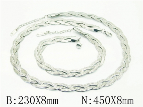 HY Wholesale Stainless Steel 316L Necklaces Bracelets Sets-HY53S0200HJD