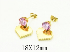 HY Wholesale Earrings 316L Stainless Steel Popular Jewelry Earrings-HY43E0669KG