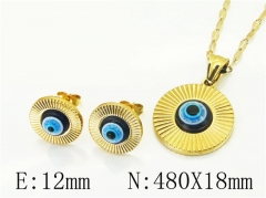 HY Wholesale Jewelry 316L Stainless Steel Earrings Necklace Jewelry Set-HY43S0016NZ