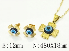 HY Wholesale Jewelry 316L Stainless Steel Earrings Necklace Jewelry Set-HY43S0041NG