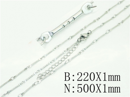 HY Wholesale Stainless Steel 316L Necklaces Bracelets Sets-HY70S0542QLL