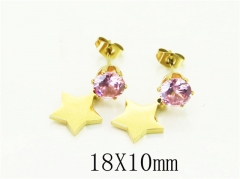 HY Wholesale Earrings 316L Stainless Steel Popular Jewelry Earrings-HY43E0668KB