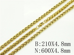 HY Wholesale Stainless Steel 316L Necklaces Bracelets Sets-HY40S0556HDL