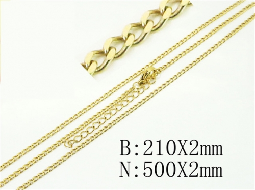 HY Wholesale Stainless Steel 316L Necklaces Bracelets Sets-HY70S0559KJ