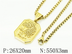 HY Wholesale Necklaces Stainless Steel 316L Jewelry Necklaces-HY12N0642HIF